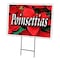 Signmission Poinsettias Yard Sign & Stake outdoor plastic coroplast window, C-1216 Poinsettias C-1216 Poinsettias - alternate 1